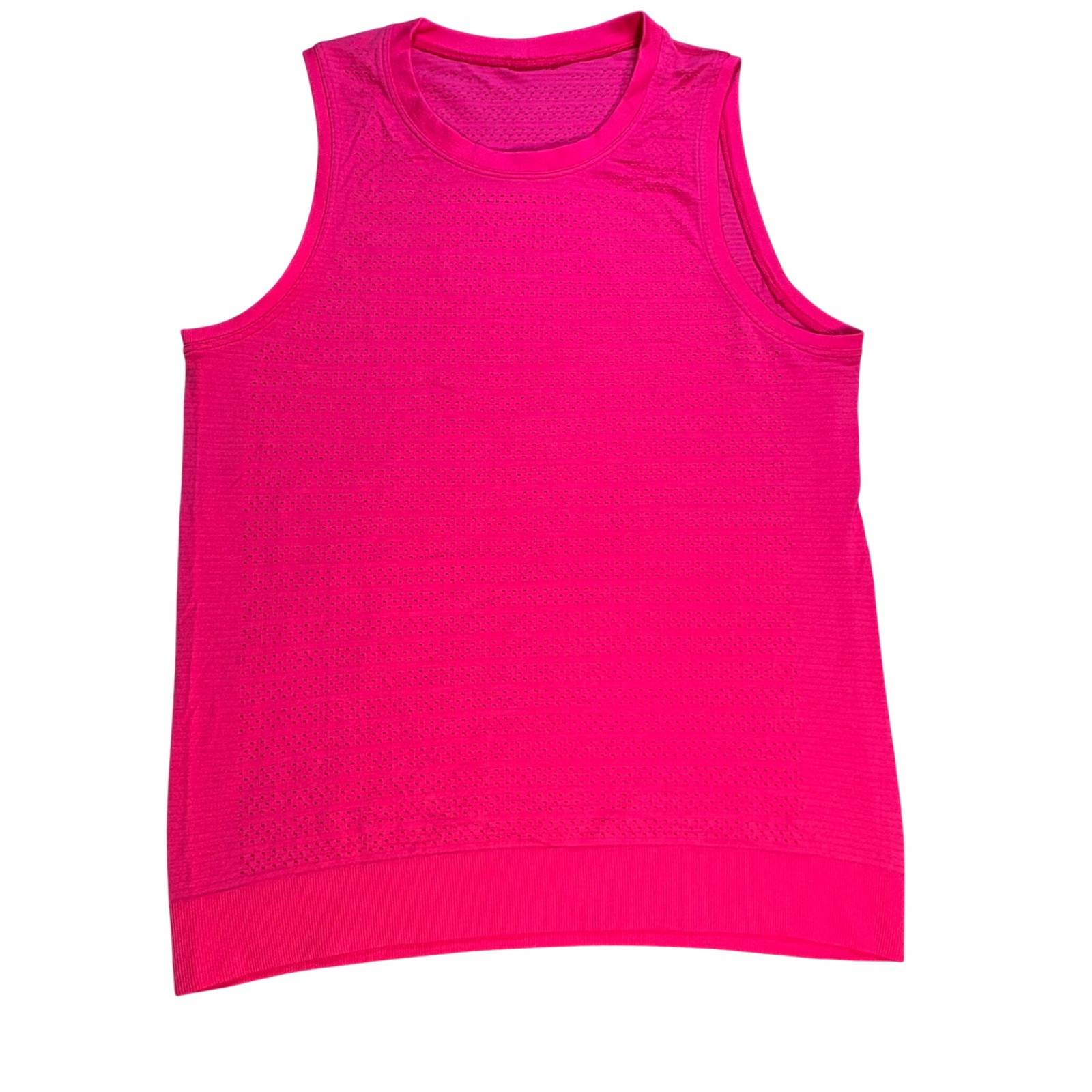 Lululemon Breeze Muscle Seamless Tank Squad Pink Silverescent Appx Sz 4-6